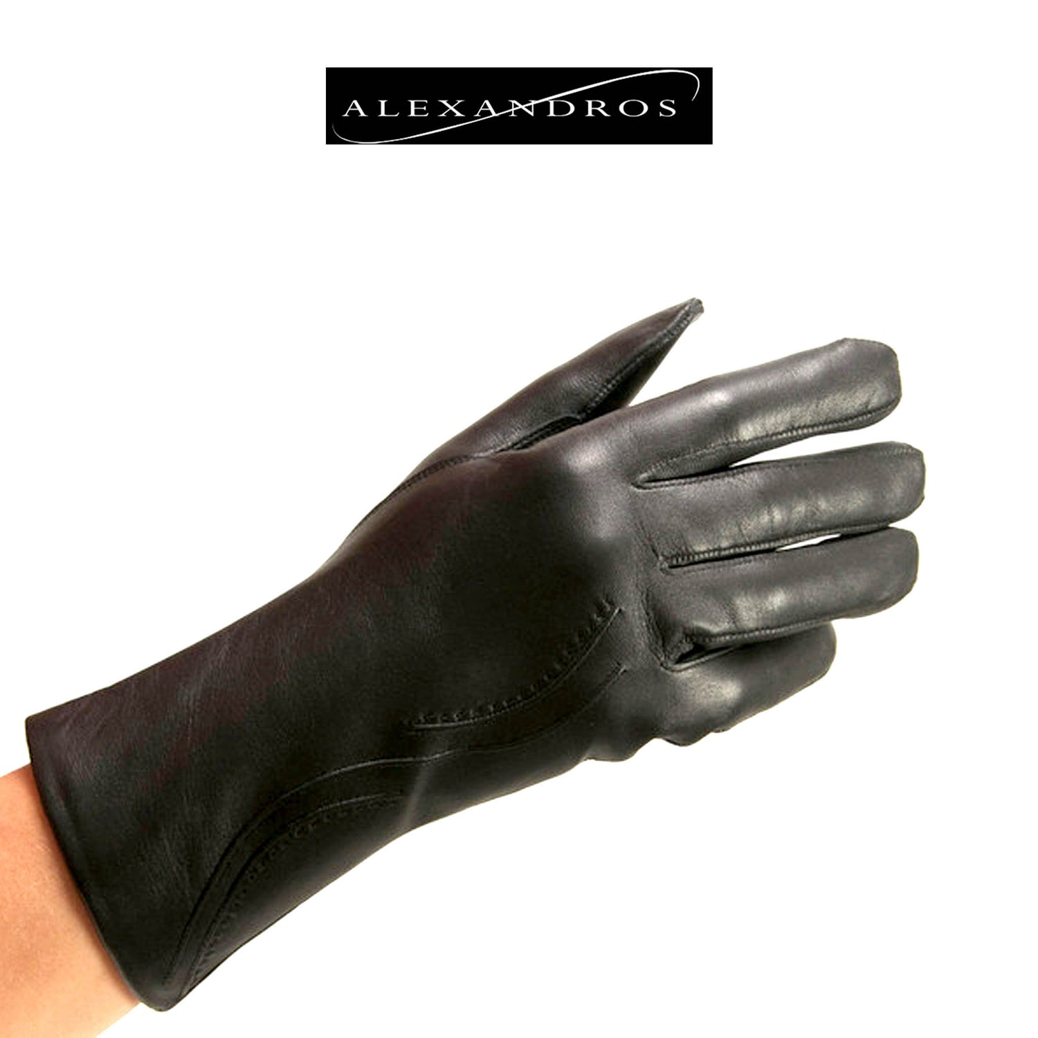 Women's 3/4 Leather Gloves - alexandros-furs